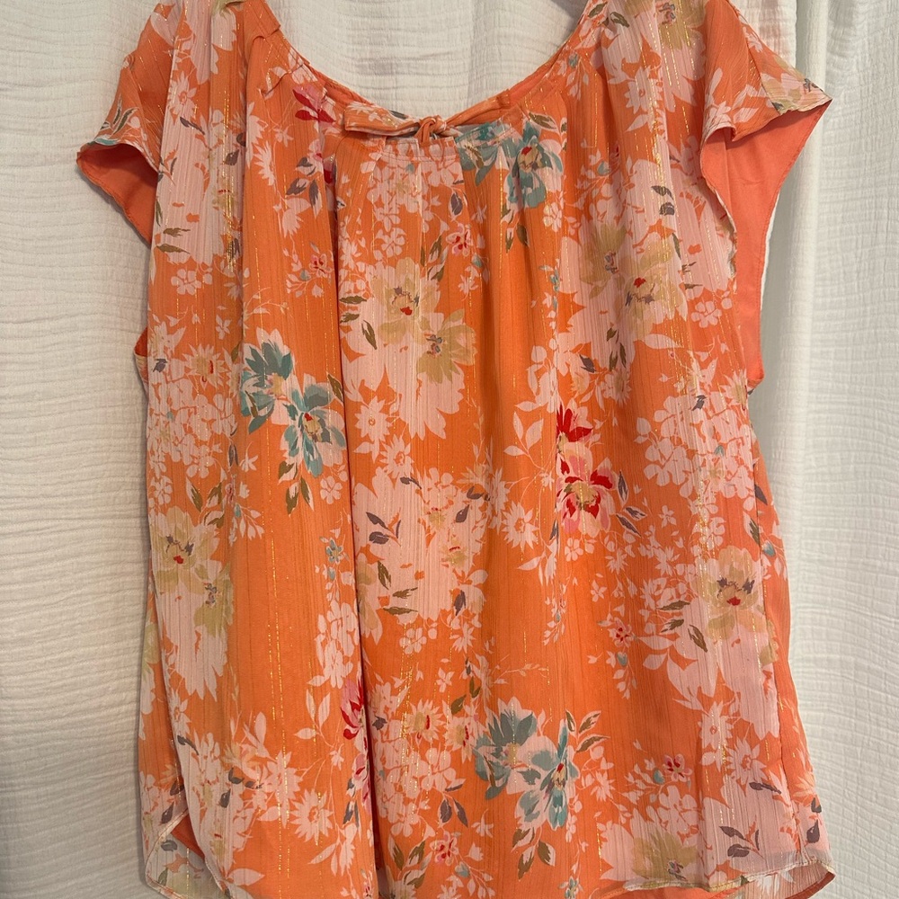 Floral Orange Women's Top